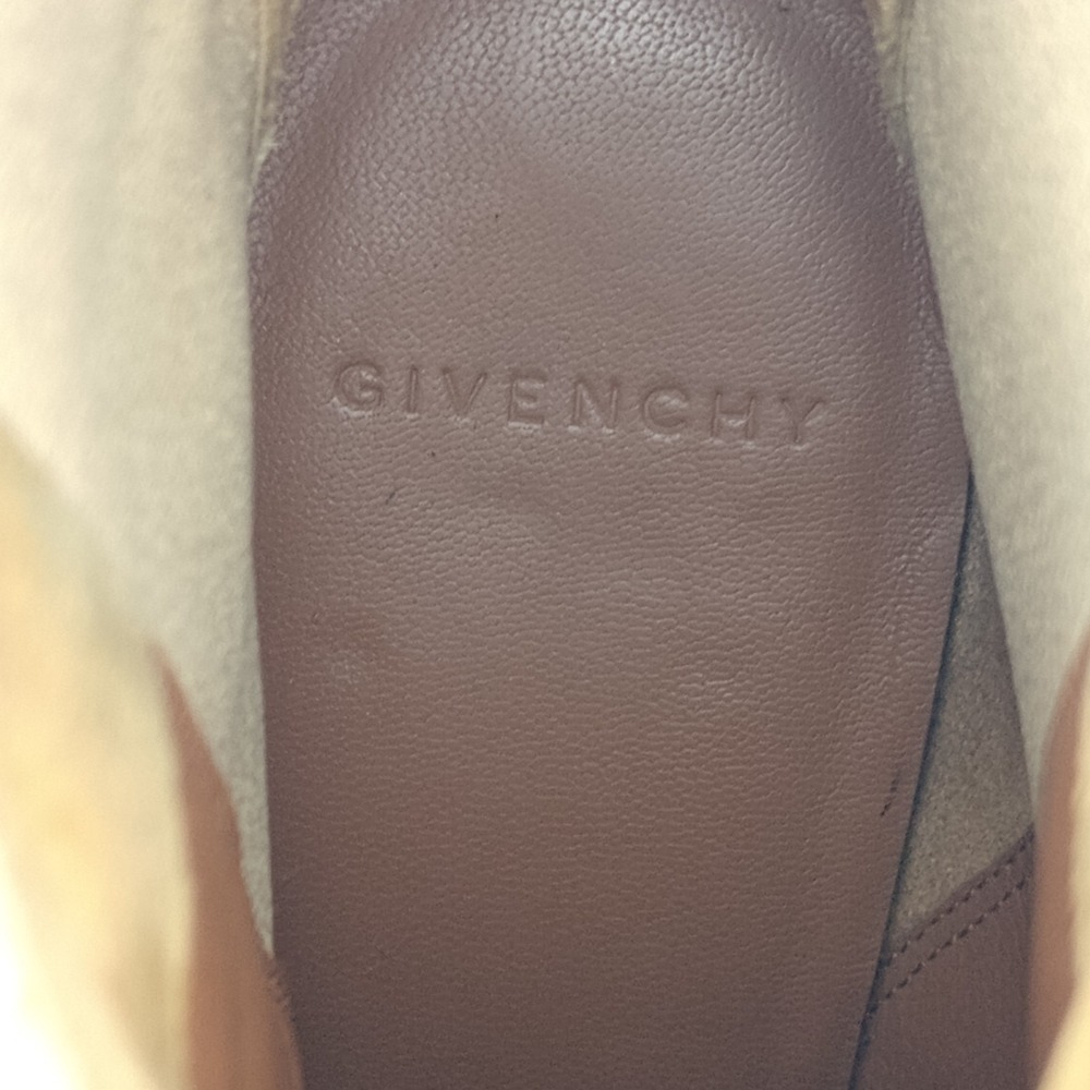 Givenchy Suede Chelsea Ankle Boots Tan Block Heel Resoled No Size Tag Measure 38 - Picture 15 of 15